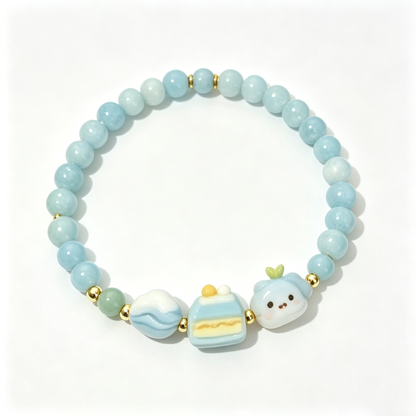 Sky Blue Sweet Treat Beaded Bracelet