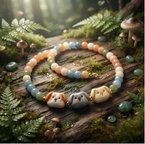 Playful Puppy Beaded Bracelet