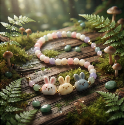 Pastel Bunny Beaded Bracelet