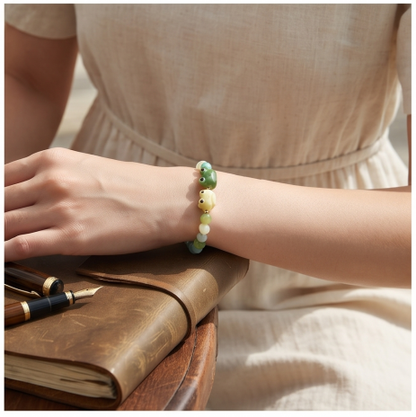 Cheerful Frog Beaded Bracelet