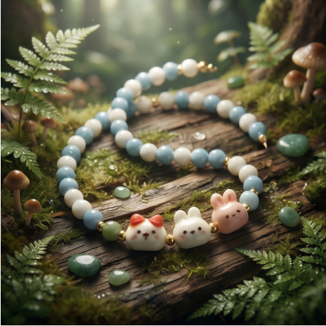 Pastel Animal Friends Beaded Bracelet